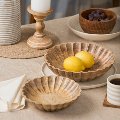 Scallop Bowls - Natural - Set of 2