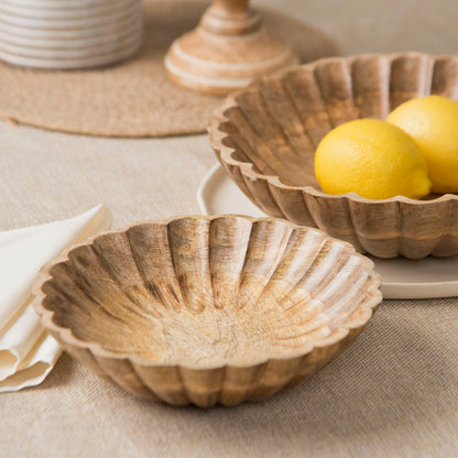 Scallop Bowls - Natural - Set of 2