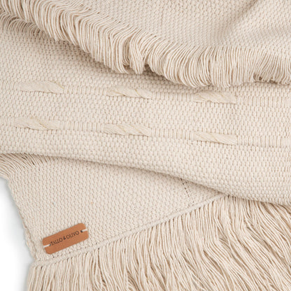 White Thread Table Runner - Cove Home