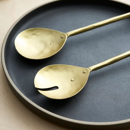 Brass Salad Servers - Set of 2