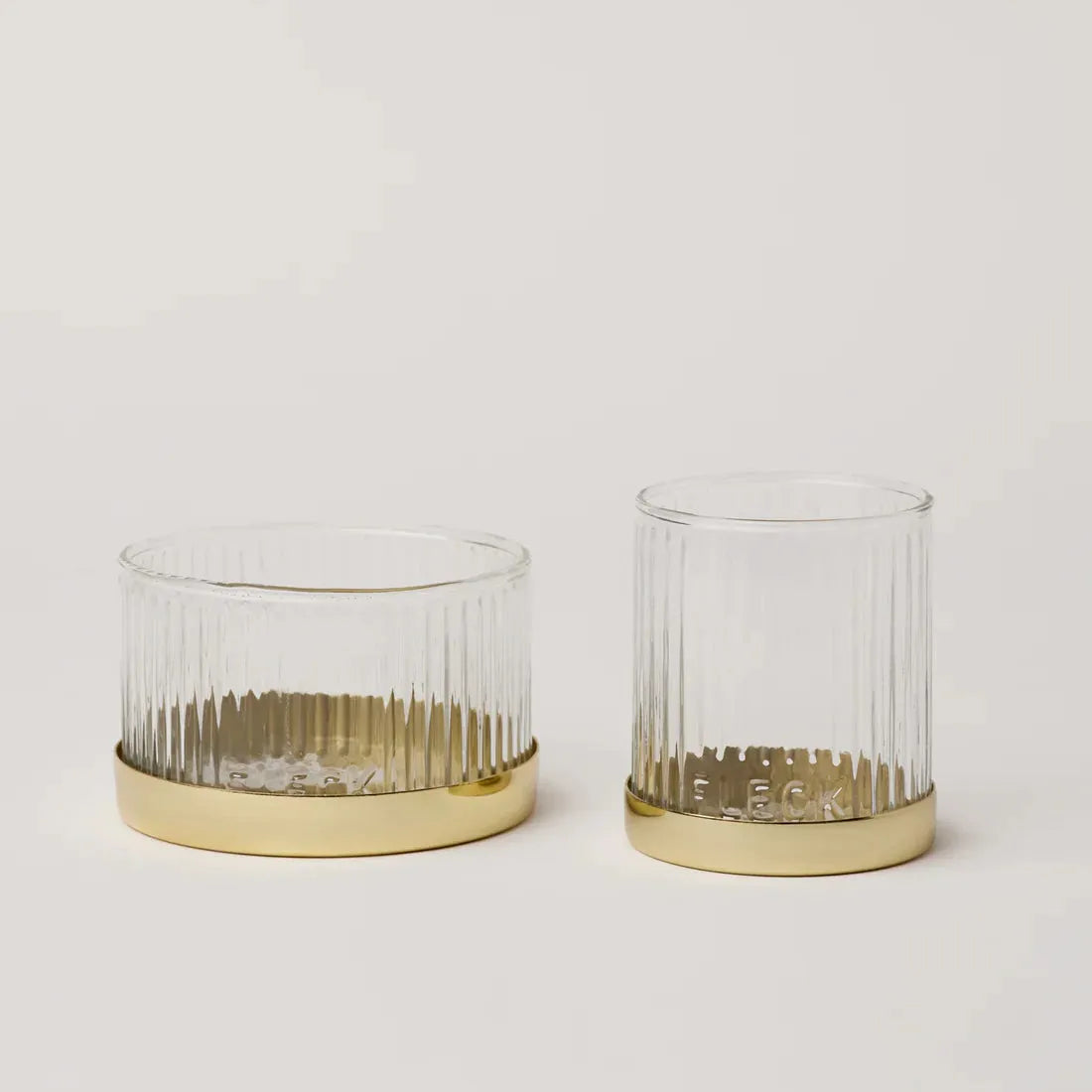 Fluted Glass Votive - Set of 2 - Cove Home