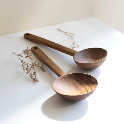 Oval Teak Serving Ladle - Cove Home