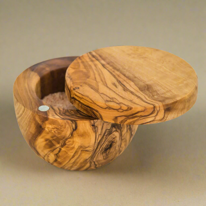 Olive Wood Salt Cellar - Cove Home